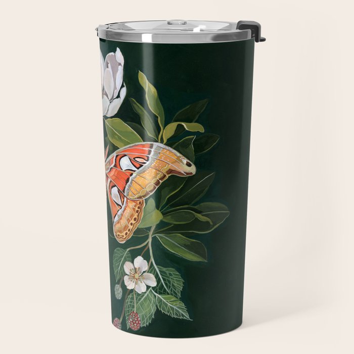 Atlas Moth Magnolia Travel Mug Gallery Image 2