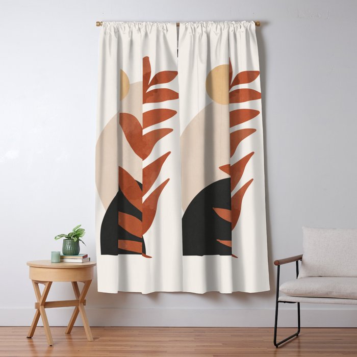 Abstract Art /Minimal Plant 9 Window Curtain Gallery Image 5