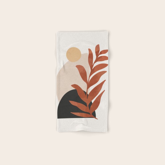 Abstract Art /Minimal Plant 9 Bath Towel Gallery Image 1