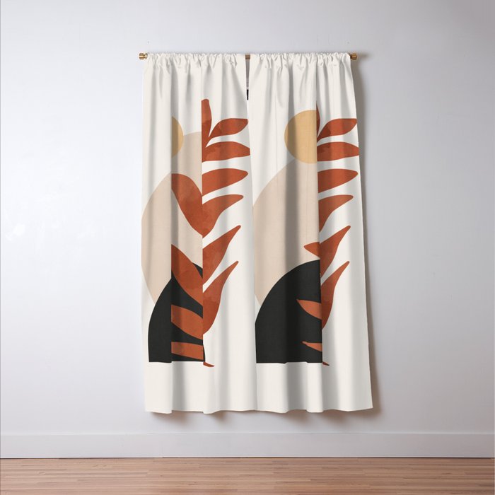 Abstract Art /Minimal Plant 9 Window Curtain Gallery Image 3