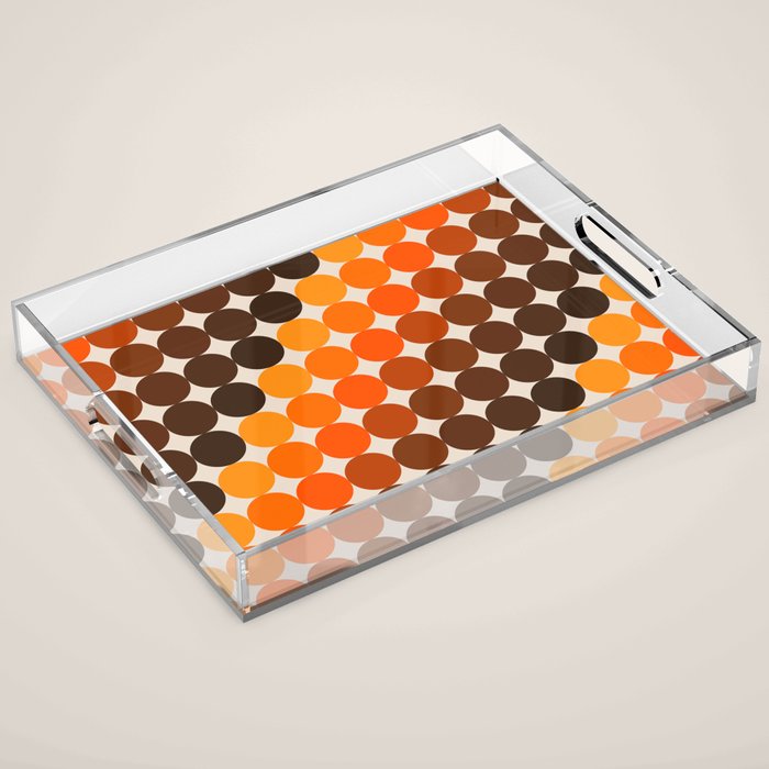 Dots - Golden Acrylic Tray Gallery Image 1