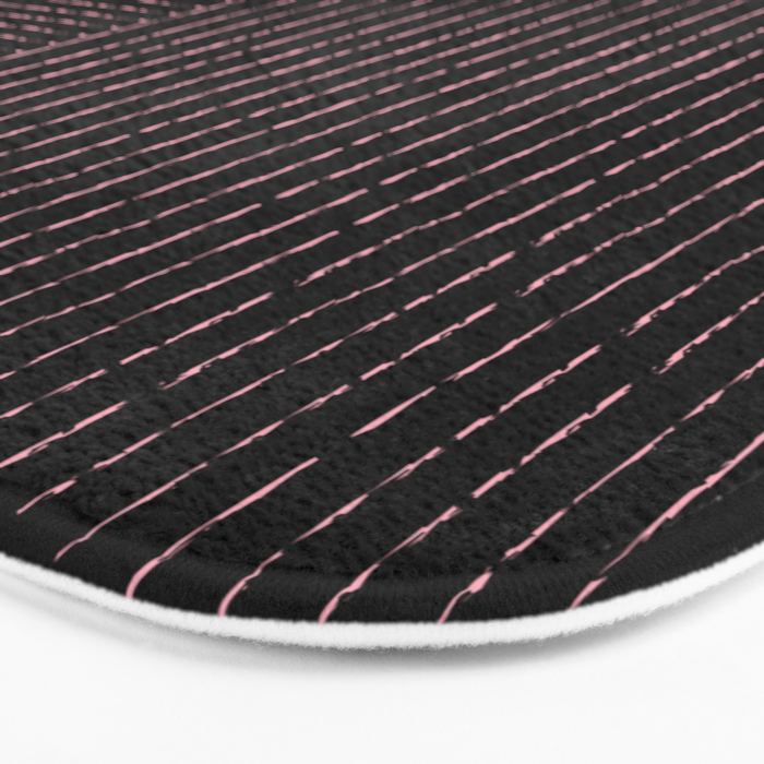 lines (black & pink) Bath Mat Gallery Image 3