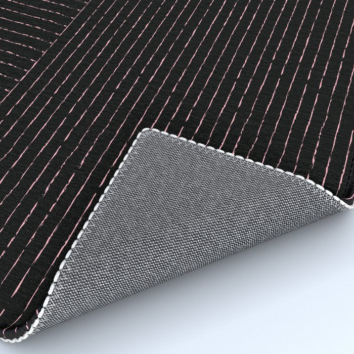 lines (black & pink) Rug Gallery Image 4