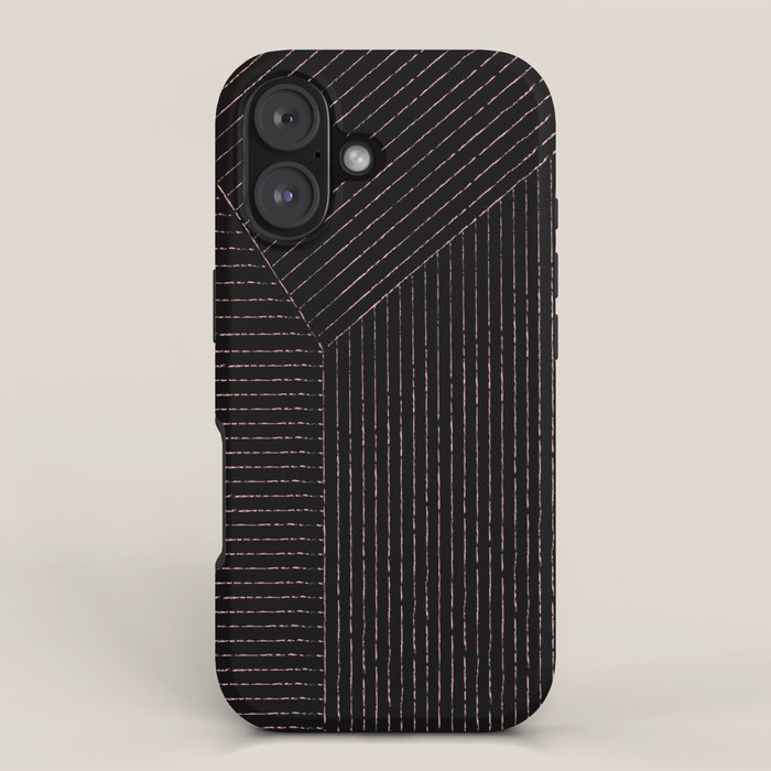 lines (black & pink) iPhone Case Gallery Image 1