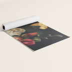 Flower Photography - Mixed Floral Bouquet - Pink Yellow Flowers - Elegant Dark Dramatic Floral print Yoga Mat Gallery Image 2