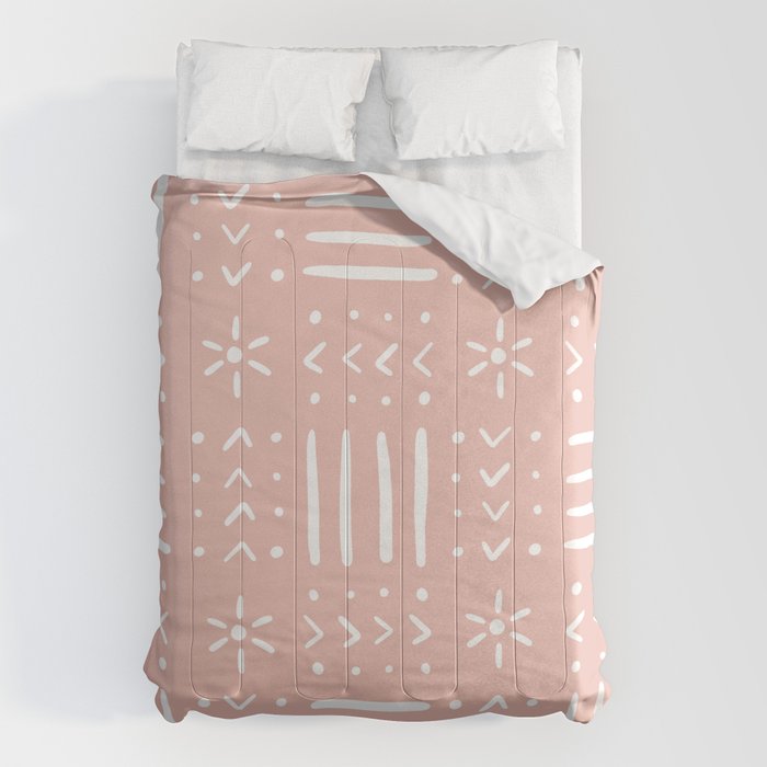 Mudcloth III (Blush Pink) Comforter Gallery Image 1