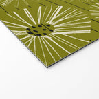 Retro Daisies: Musk Green Edition Welcome Mat Gallery Image 2