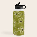 Retro Daisies: Musk Green Edition Water Bottle Gallery Image 4