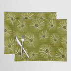 Retro Daisies: Musk Green Edition Placemat Gallery Image 1