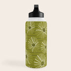 Retro Daisies: Musk Green Edition Water Bottle Gallery Image 2