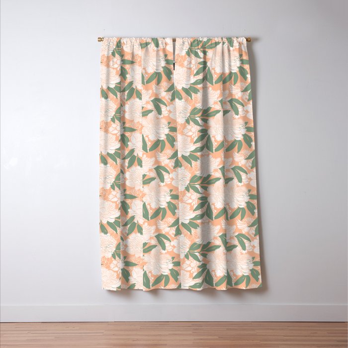 Modern floral blooms PGM7 Window Curtain Gallery Image 3