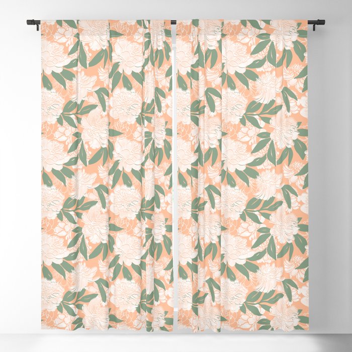 Modern floral blooms PGM7 Window Curtain Gallery Image 1