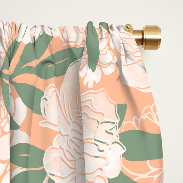 Modern floral blooms PGM7 Window Curtain Gallery Image 2