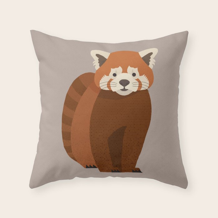Whimsy Red Panda Throw Pillow Gallery Image 6