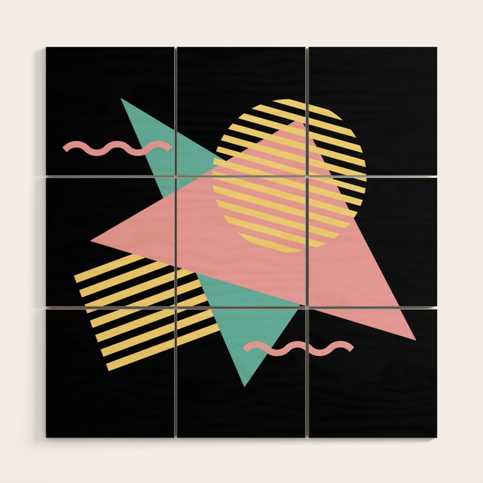 Memphis Pattern 28 / 80s - 90s Retro Wood Wall Art Gallery Image 1