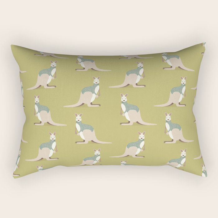 Whimsical Kangaroo Rectangular Pillow Gallery Image 1