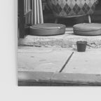 Morning coffee in a cafe - Black and white street photography Poster Gallery Image 3