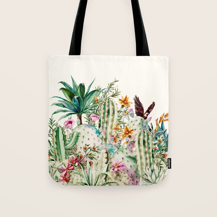Blooming in the cactus Tote Bag Gallery Image 1