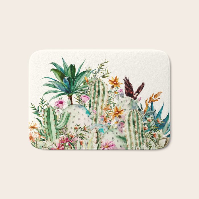 Blooming in the cactus Bath Mat Gallery Image 1
