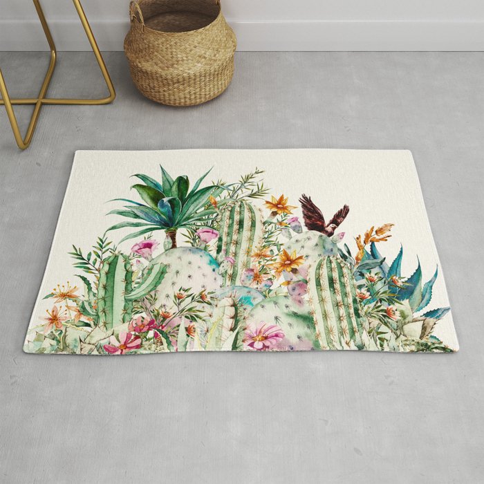 Blooming in the cactus Rug Gallery Image 1