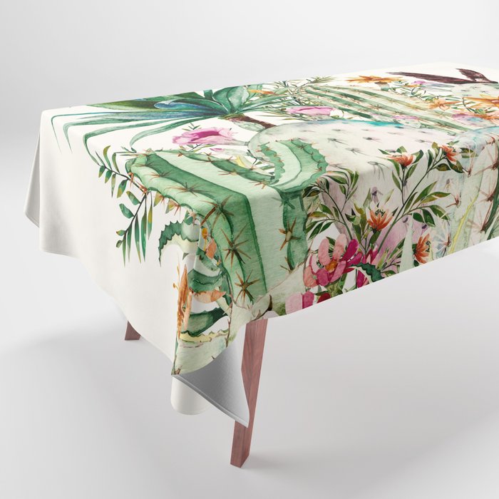 Blooming in the cactus Tablecloth Gallery Image 1