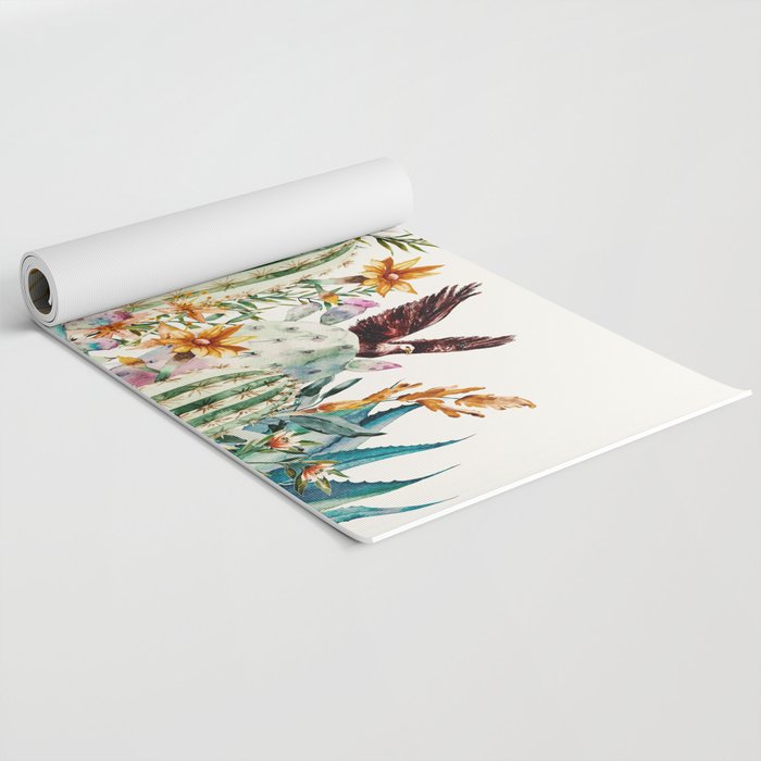 Blooming in the cactus Yoga Mat Gallery Image 2