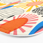 Weather Sun Clouds Rain Pattern #childrendecor #kidspattern Bath Mat Gallery Image 3