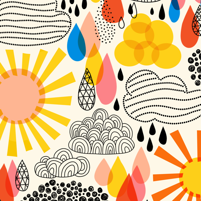 Weather Sun Clouds Rain Pattern #childrendecor #kidspattern Coffee Mug Gallery Image 2