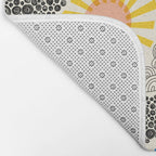 Weather Sun Clouds Rain Pattern #childrendecor #kidspattern Bath Mat Gallery Image 2