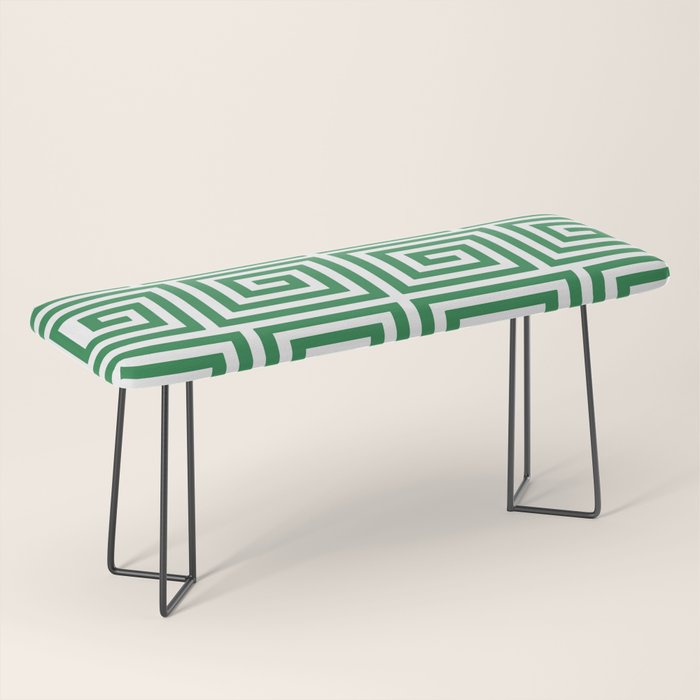 Greek Key Pattern 130 Green Bench Gallery Image 1