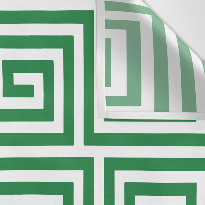 Greek Key Pattern 130 Green Wall Tapestry Gallery Image 3