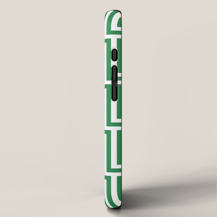 Greek Key Pattern 130 Green iPhone Case Gallery Image 2