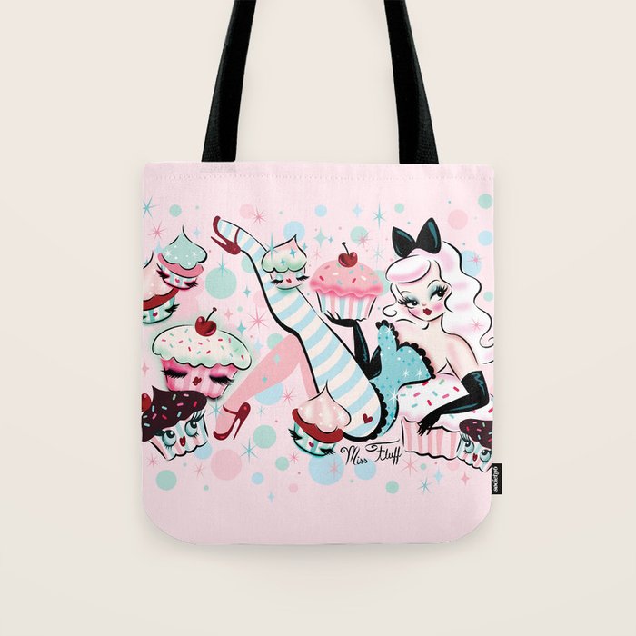 Vanilla Cupcake Pinup Doll  Tote Bag Gallery Image 1