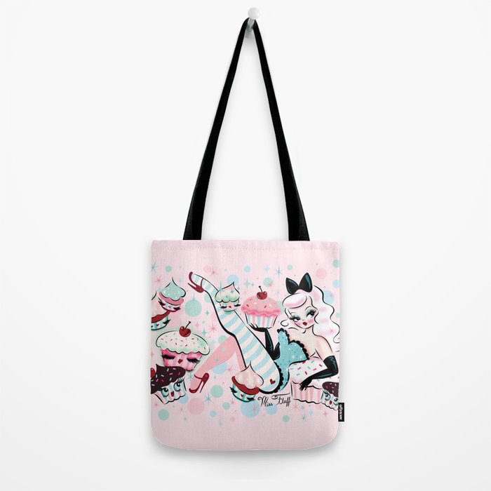 Vanilla Cupcake Pinup Doll  Tote Bag Gallery Image 2