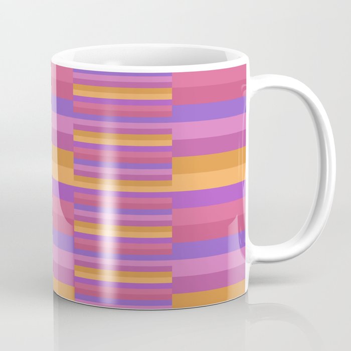 Mixed Stripes Pattern IV Colorful 90s Coffee Mug Gallery Image 1