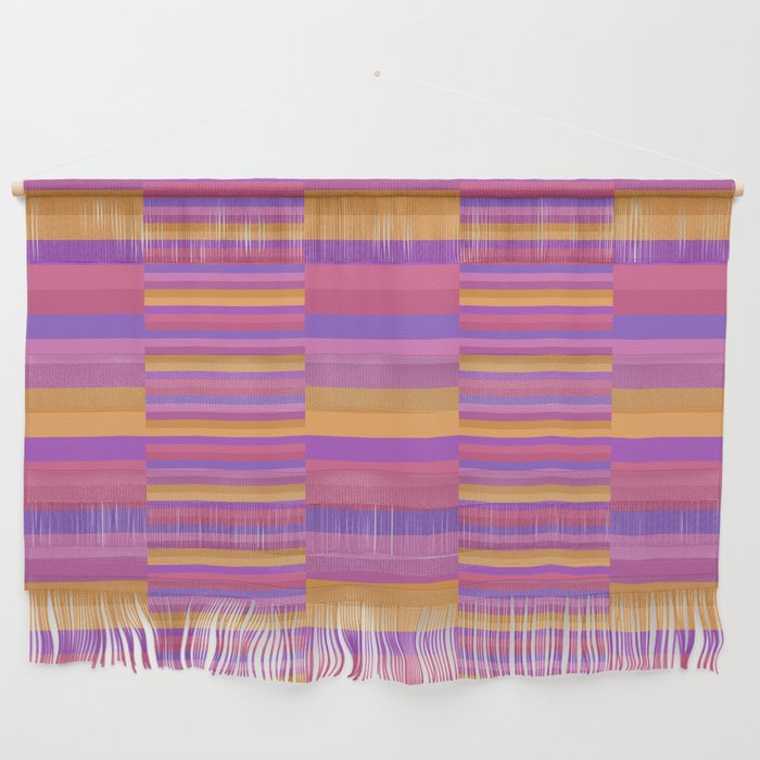 Mixed Stripes Pattern IV Colorful 90s Wall Hanging Gallery Image 1