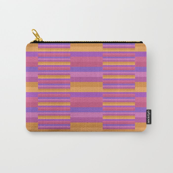 Mixed Stripes Pattern IV Colorful 90s Carry All Pouch Gallery Image 1