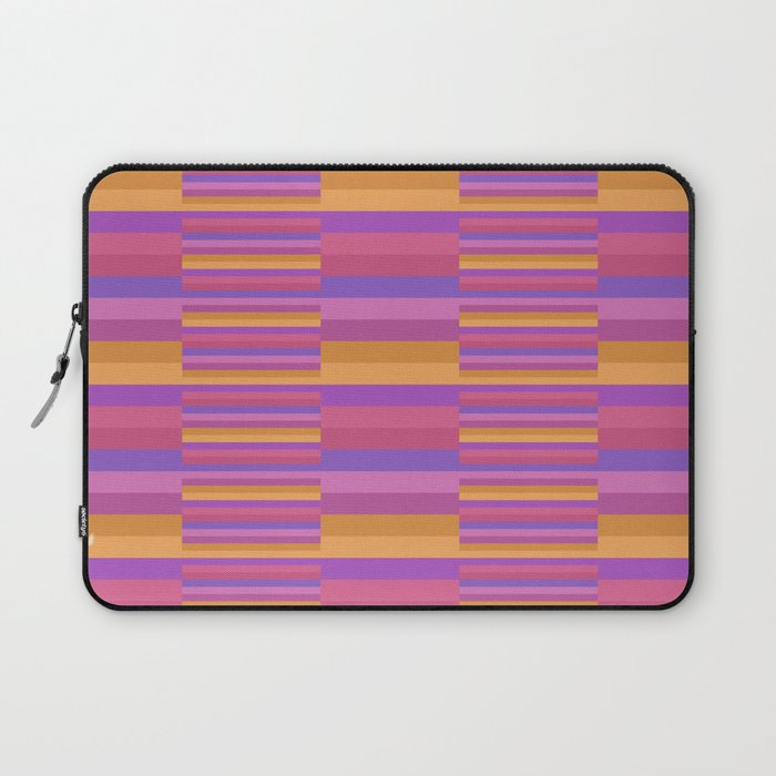 Mixed Stripes Pattern IV Colorful 90s Laptop Sleeve Gallery Image 1