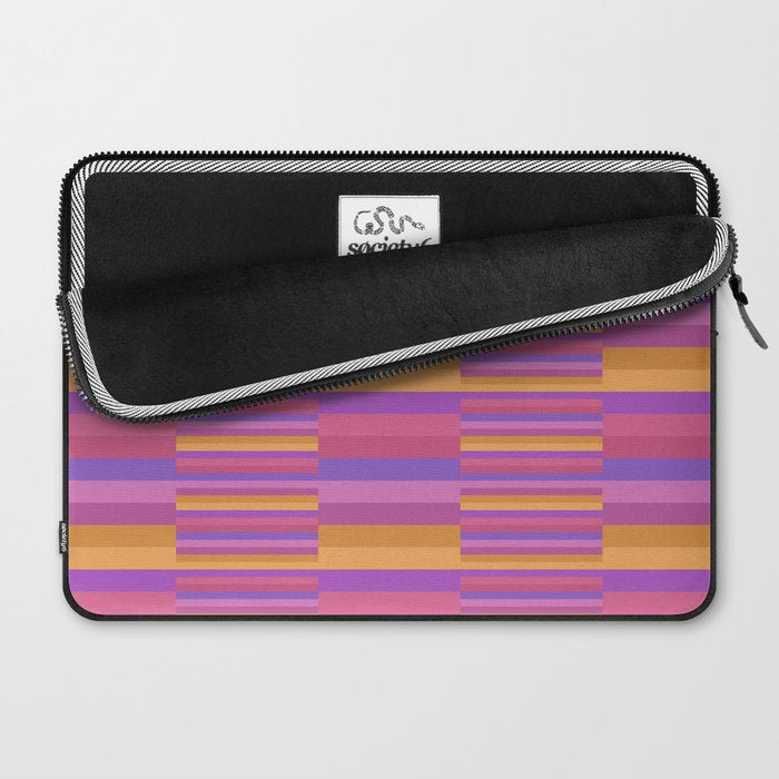 Mixed Stripes Pattern IV Colorful 90s Laptop Sleeve Gallery Image 2