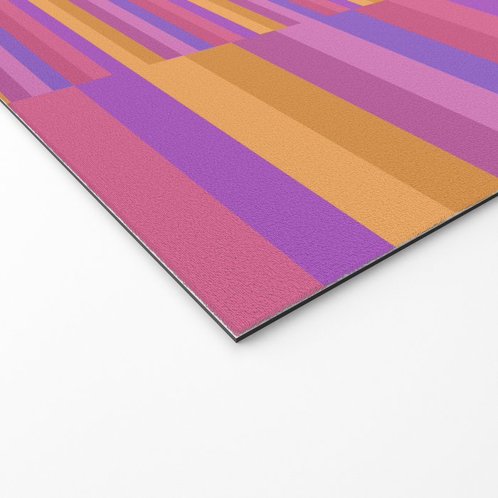 Mixed Stripes Pattern IV Colorful 90s Welcome Mat Gallery Image 2