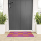 Mixed Stripes Pattern IV Colorful 90s Welcome Mat Gallery Image 3