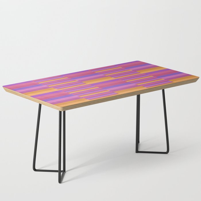 Mixed Stripes Pattern IV Colorful 90s Coffee Table Gallery Image 1
