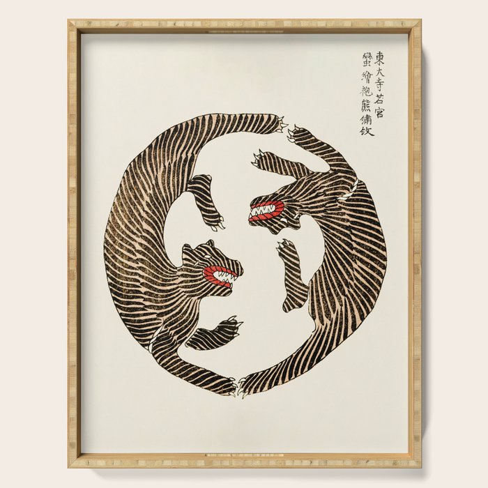 Japanese Tigers by Taguchi Tomoki 1860-1869 - Tiger Serving Tray Gallery Image 1