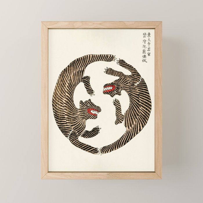 Japanese Tigers by Taguchi Tomoki 1860-1869 - Tiger Mini Art Print Gallery Image 1