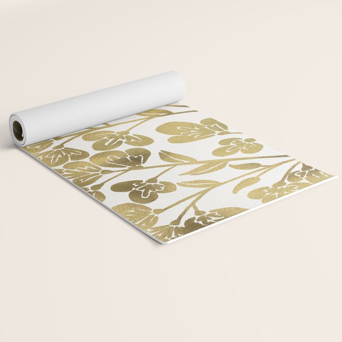 Cherry Blossoms - Gold Palette Yoga Mat Gallery Image 2
