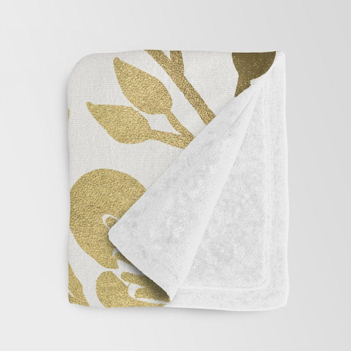 Cherry Blossoms - Gold Palette Throw Blanket Gallery Image 3