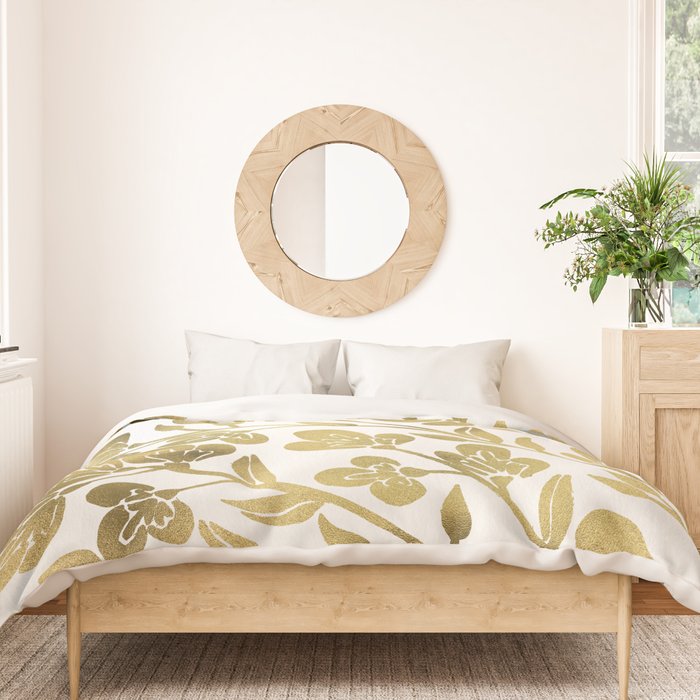 Cherry Blossoms - Gold Palette Duvet Cover Gallery Image 3
