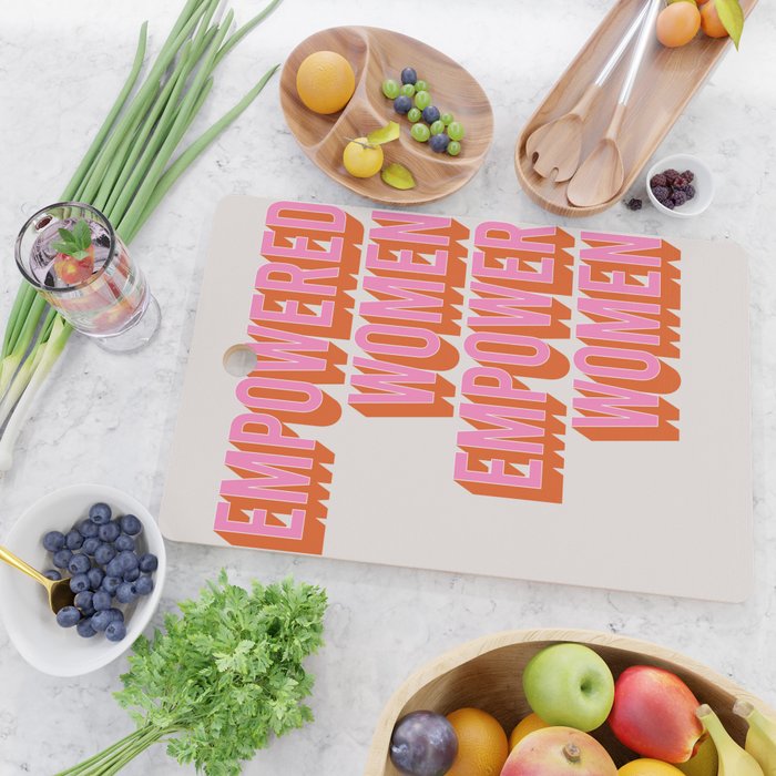 Empowered Women Empower Women (Pink Orange) Cutting Board Gallery Image 2