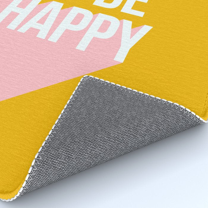 Born to be Happy - Positive Retro Typography  Rug Gallery Image 4