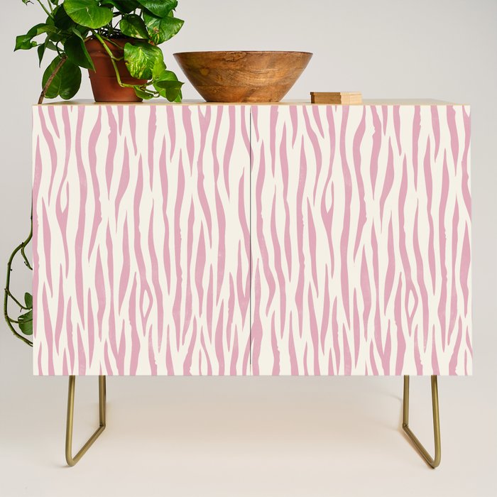Tiger Stripes In Pink and Cream Credenza Gallery Image 1